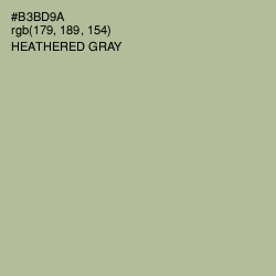 #B3BD9A - Heathered Gray Color Image